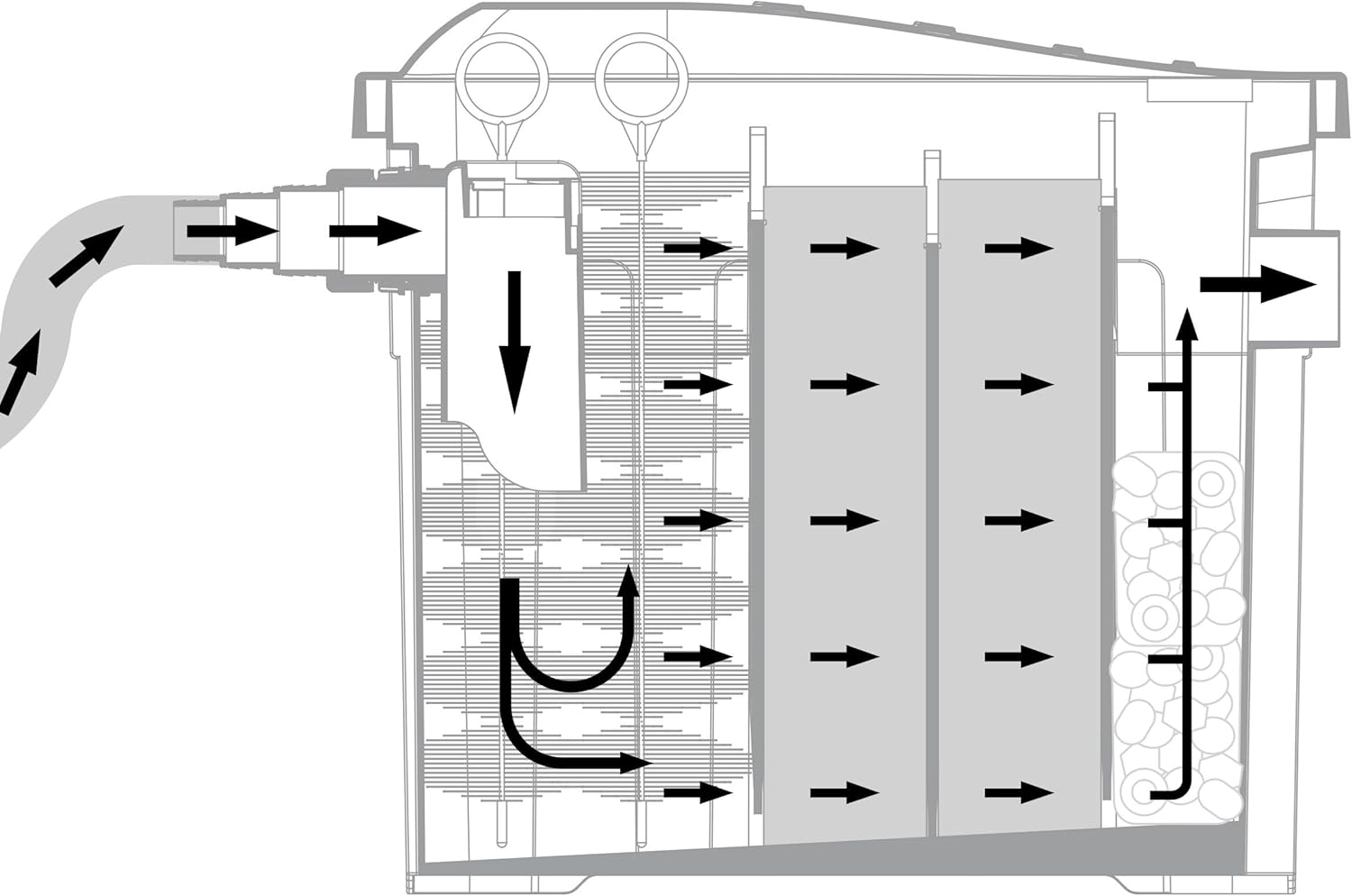 esotec Bio Filter Teichfilterbox ES35, Teiche bis 5000l, 4-Stufen-Filtersystem, Filtermaterial, Bio Filterbälle, Durchlauffilter Außenfilter, Teichfilter Filteranlage, 3400l/h 101717 — Ansicht 2