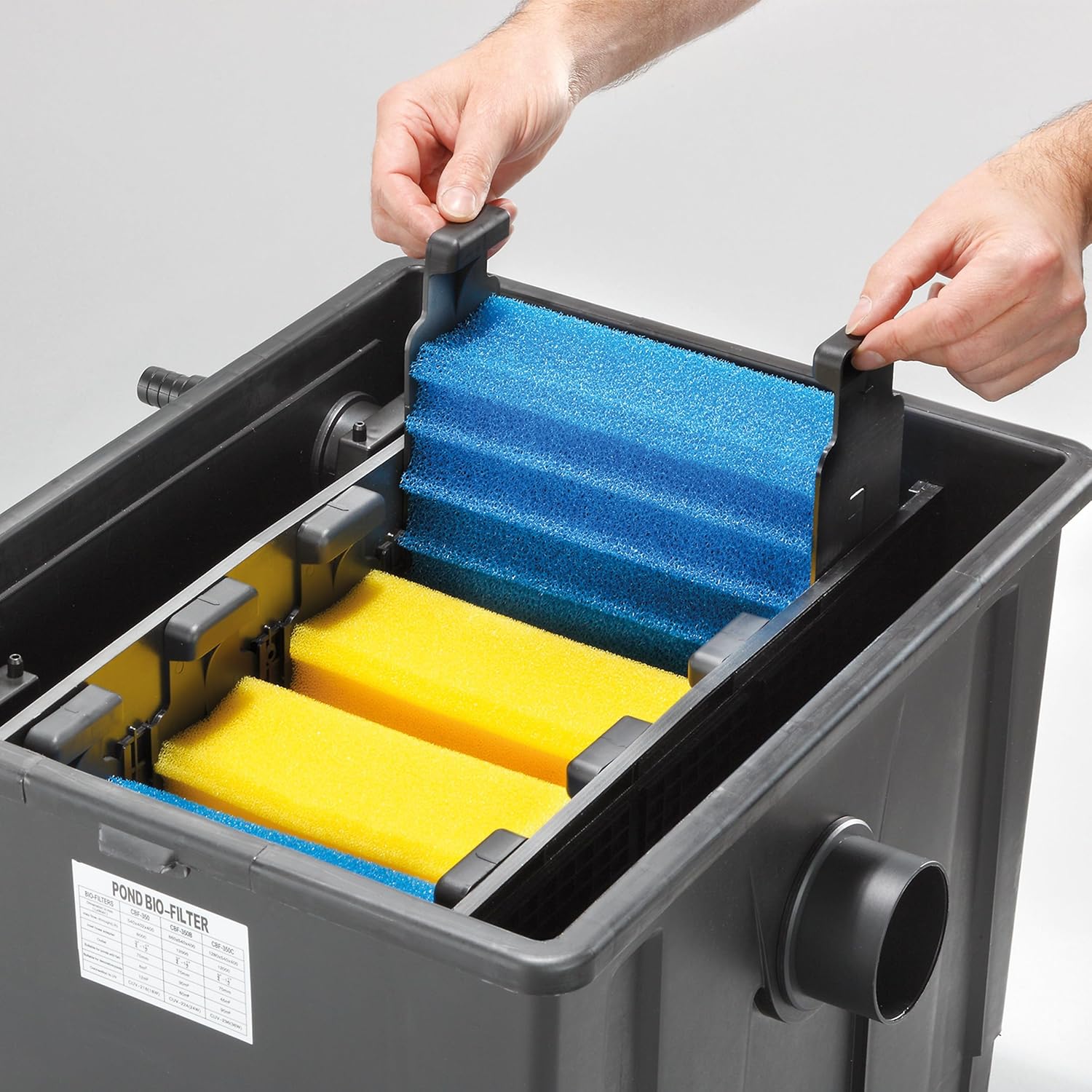 esotec BioFilter ES350 Teichfilter Box, 4 Stufen Filtersystem, Filtermaterial inklusive, bis 12000l Wasservolumen, Bio-Filterbälle Durchlauffilter, Außenfilter Filteranlage 8000 l/h, 101090 — Ansicht 4