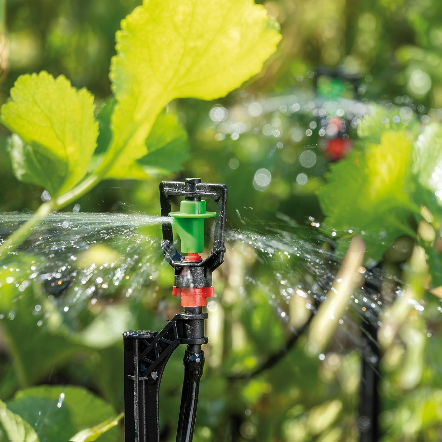 Esotec Solar Bewässerungssystem WaterSprinkle Professional, Sprinklersystem, 6 Sprinkler, Sprinkleranlage, Gartensprinkler, automatische Pflanzenbewässerung, Hochbeet, Gewächshaus, Garten, 101121 — Ansicht 6