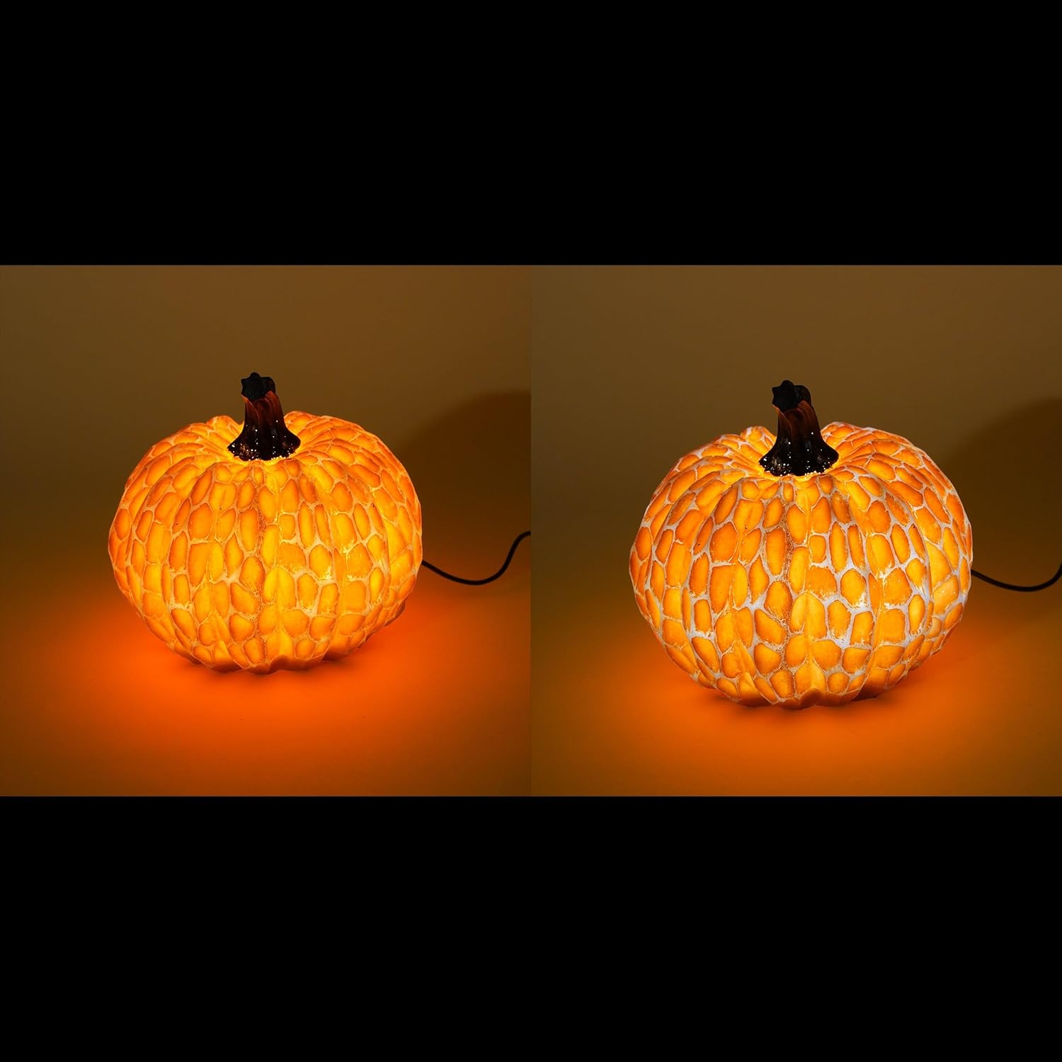 Esotec Solar Dekoleuchte Kürbis, Duo Color, 20cm, Gartenfigur, Herbstdeko, Halloween, Solarlampe stehend, Balkondeko, Terrassendeko, Dekoleuchte, wetterfest, outdoor, außen, 102683 — Ansicht 4