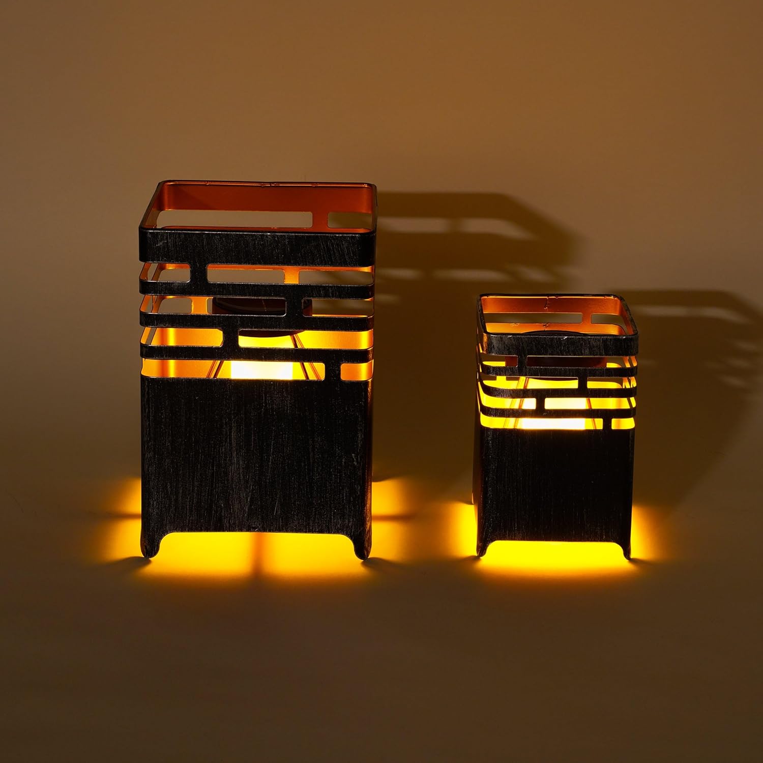 Esotec Solar Feuerstelle Lagos, 2er Set, Flackerlicht, Solarleuchte Feuerkorb, LED Windlicht, Gartendeko, Tischlicht, Rostdeko, rostfarben, außen, wetterfest, Metall, IP44 102786 — Ansicht 4