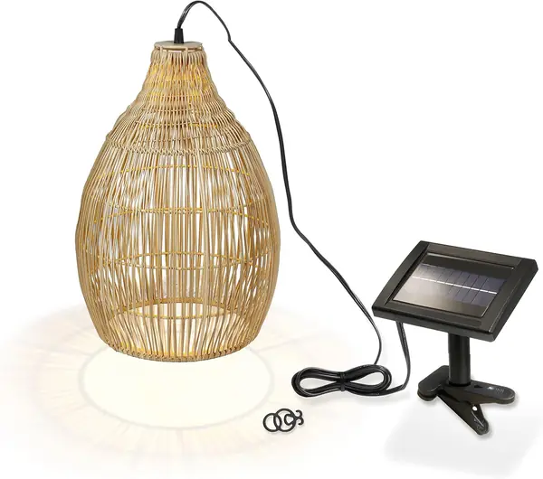 Solar Hängeleuchte Kairo – Boho Stil, LED warmweiß