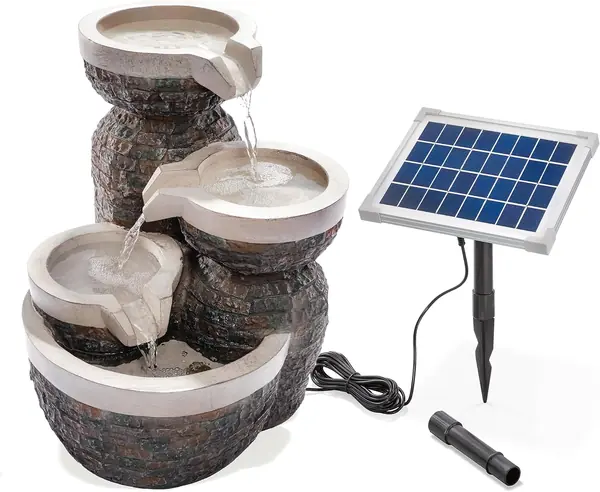 Solar Kaskadenbrunnen Bowl Fountain