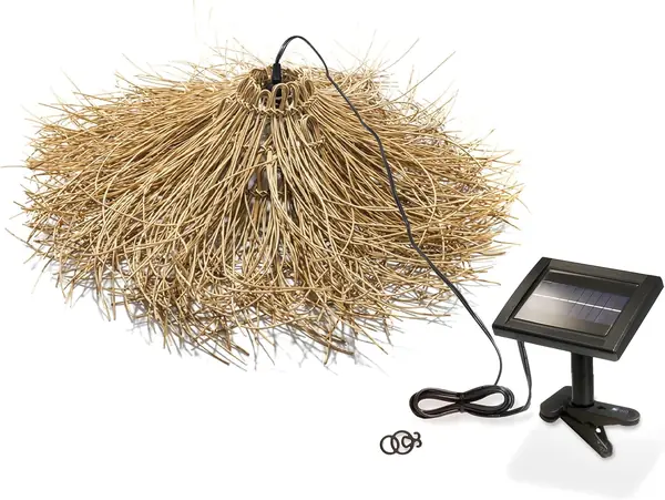 Solar LED Hängeleuchte Alexandria – Boho Stil, Polyrattan