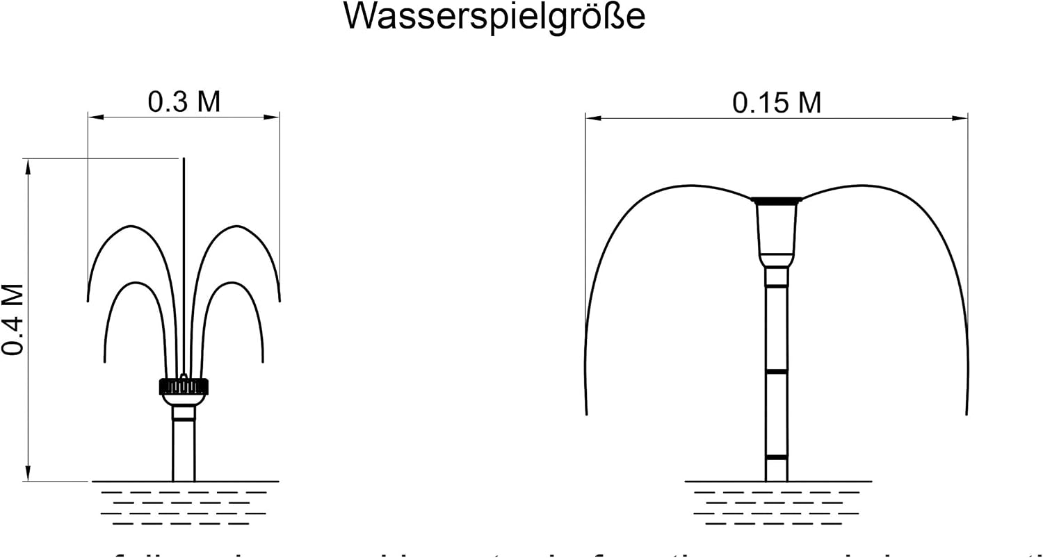 esotec Solar LED Teichpumpenset 8 400 LED, LiFePo4 Akku, Sprinklerpumpe 400/h, Erdspieß, Solarmodul 8W, Solarbrunnen Gartenteich, Wasserspiel Springbrunnenpumpe, Komplettset, außen 101936 — Ansicht 2