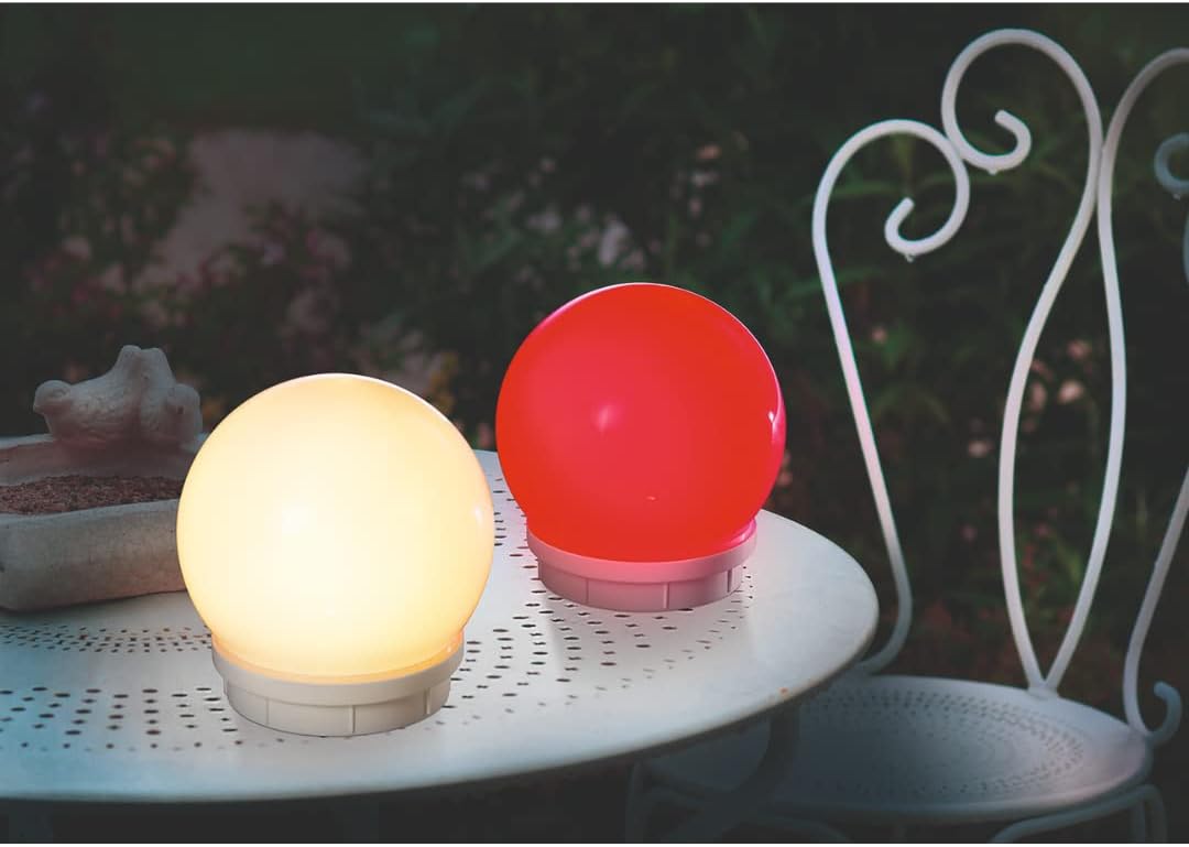 Esotec Solar Leuchtkugelset multicolor, schwimmend, 2er Set, 8 Lichtfarben, Akku, Fernbedienung, mehrere Modi, runde schwimmfähige LED Solarkugel, outdoor, wetterfest, außen, ⌀=15cm, 102126 — Ansicht 5