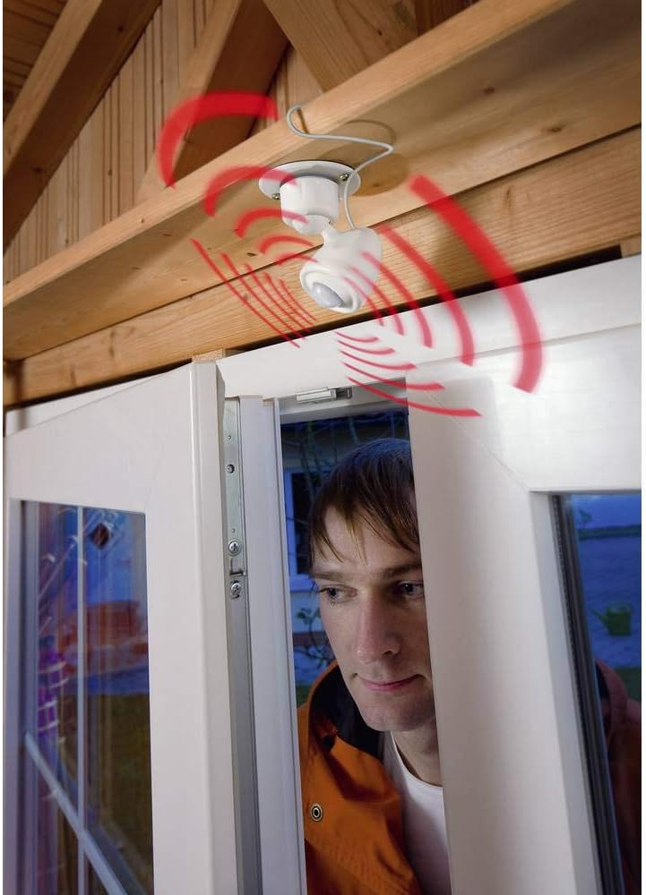esotec Solar Lichtsystem mit Bewegungsmelder, Solarleuchte für innen & außen, LED Lichtleiste 6500K, Schuppenbeleuchtung, Campinglampe, 10 LEDs 102091 — Ansicht 4