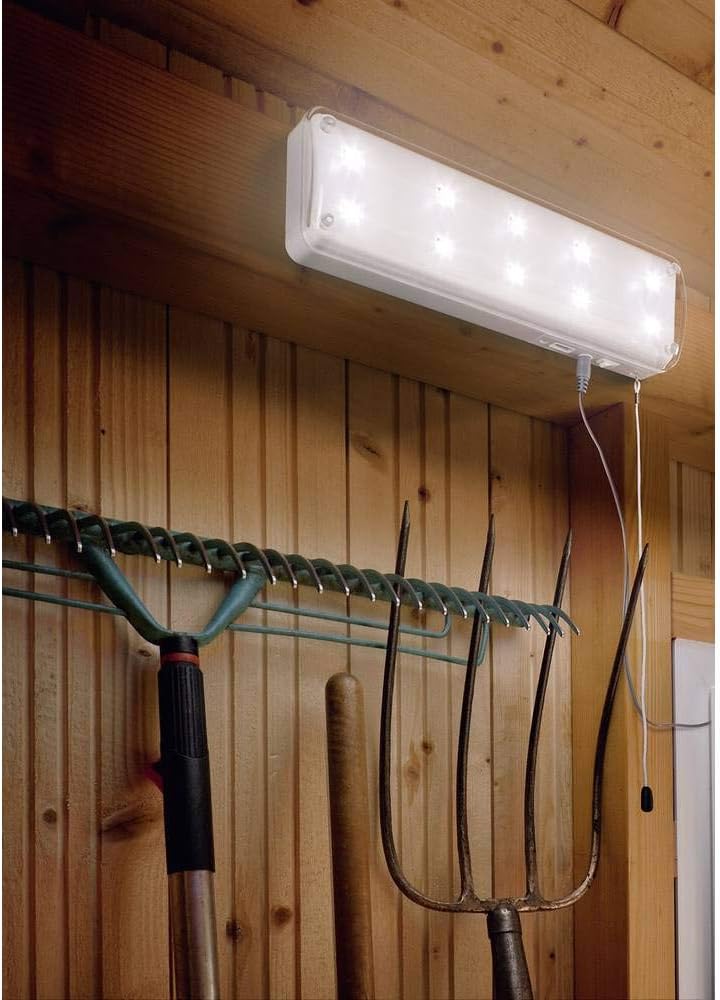 esotec Solar Lichtsystem mit Bewegungsmelder, Solarleuchte für innen & außen, LED Lichtleiste 6500K, Schuppenbeleuchtung, Campinglampe, 10 LEDs 102091 — Ansicht 5