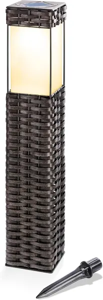 Solar Standleuchte – Rattan Geflecht, LED