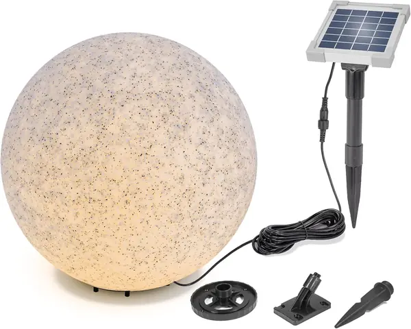 Solar Stein-Leuchtkugel – D=50cm, 9 Leuchtfarben