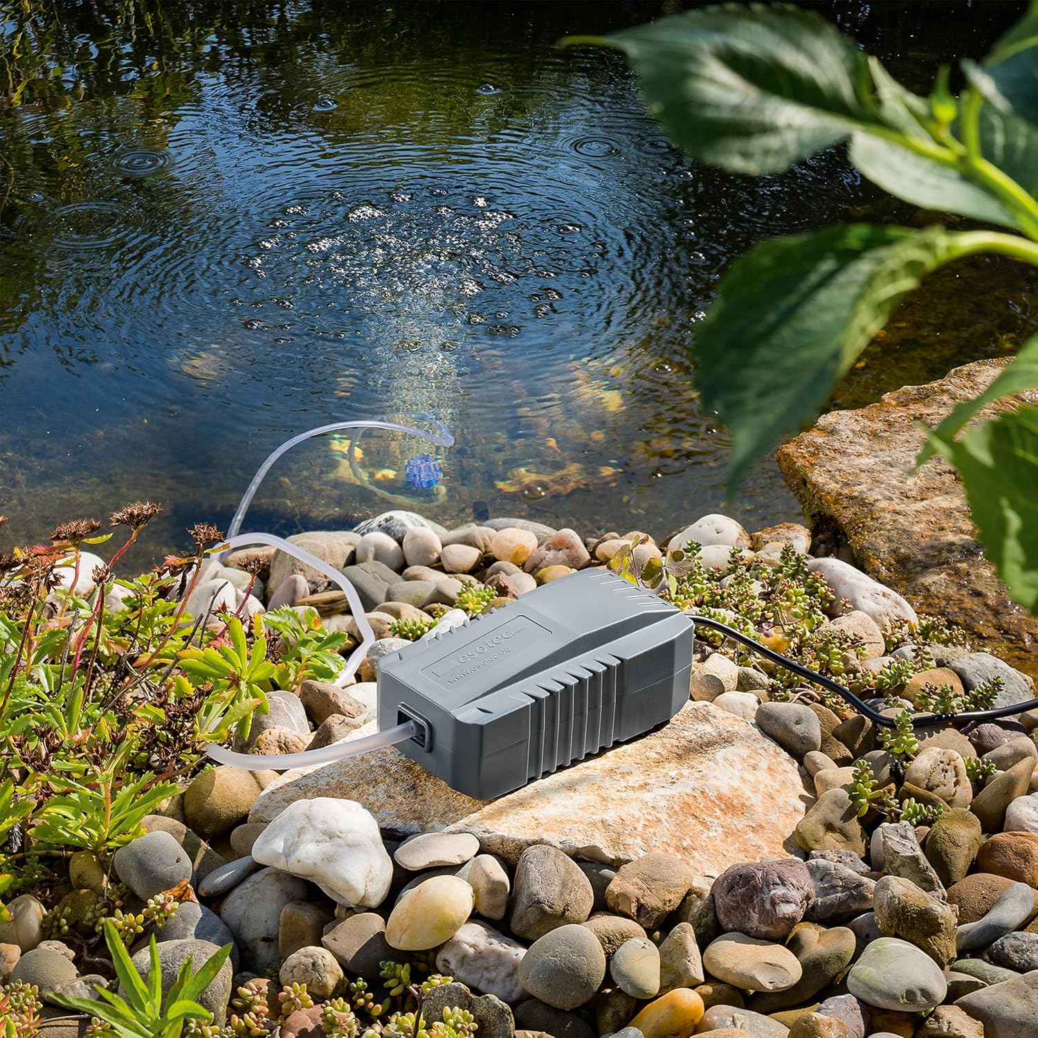 esotec Solar Teichbelüfter AIR S, 6-9V/DC Einzelpumpe, Ersatzpumpe, Sauerstoffpumpe, Gartenteich Luftpumpe, Teichpumpe, Belüfterpumpe, Zubehör-Pumpe, IP44 101850 — Ansicht 2