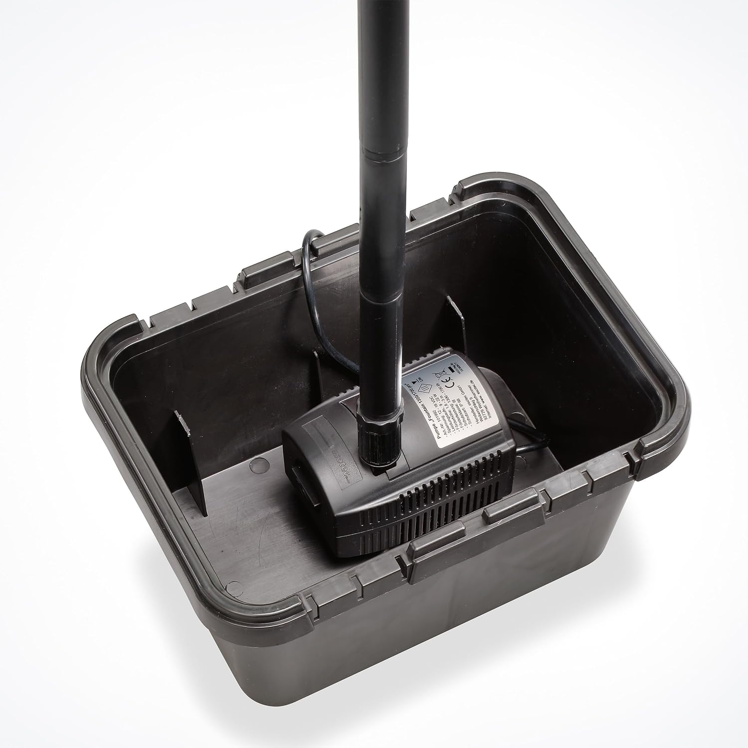 Esotec Solar Teichfilter 50/1700, Solar Teichfilterset mit 1700 l/h Teichpumpe, Unterwasserfilter für Gartenteiche bis 5000 l, 2x25Wp Solarmodule, Springbrunnen 100904 — Ansicht 6