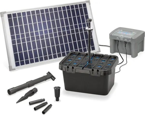 Solar Teichfilterset Profi 25/650 LED proBatt