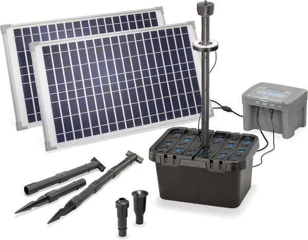 Solar Teichfilterset Profi 50/1300 LED proBatt