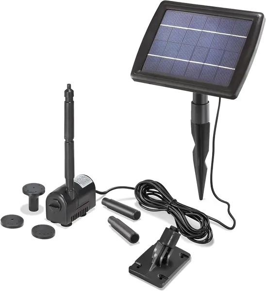 Solar Teichpumpe 170 l/h mit 2W Solarmodul – Solarbrunnen