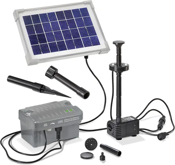 Solar Teichpumpe Palermo 5/330 – Komplettset, Akkubox