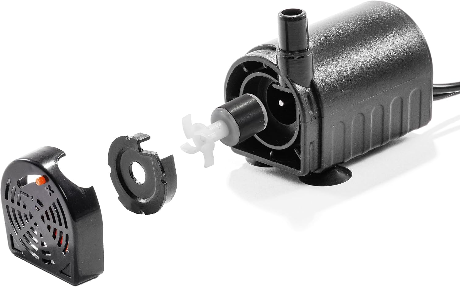 esotec Solar-Teichpumpe Wasserspiel Springbrunnen, 4 Fontänen-Aufsätze, Trockenlaufschutz, Komplettset Sprinklerpumpe 0,8m 140l/h, Solarmodul 1,8W, Solarbrunnen für draussen 101905 — Ansicht 2