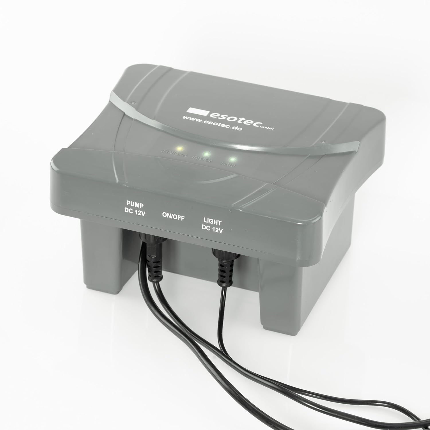 esotec Solar Teichpumpenset 15 550 LED, LiFePo4 Akku, Sprinklerpumpe 550/h, Erdspieß, Solarmodul 15W, Solarbrunnen Gartenteich, Wasserspiel, Komplettset, außen 101937 — Ansicht 6