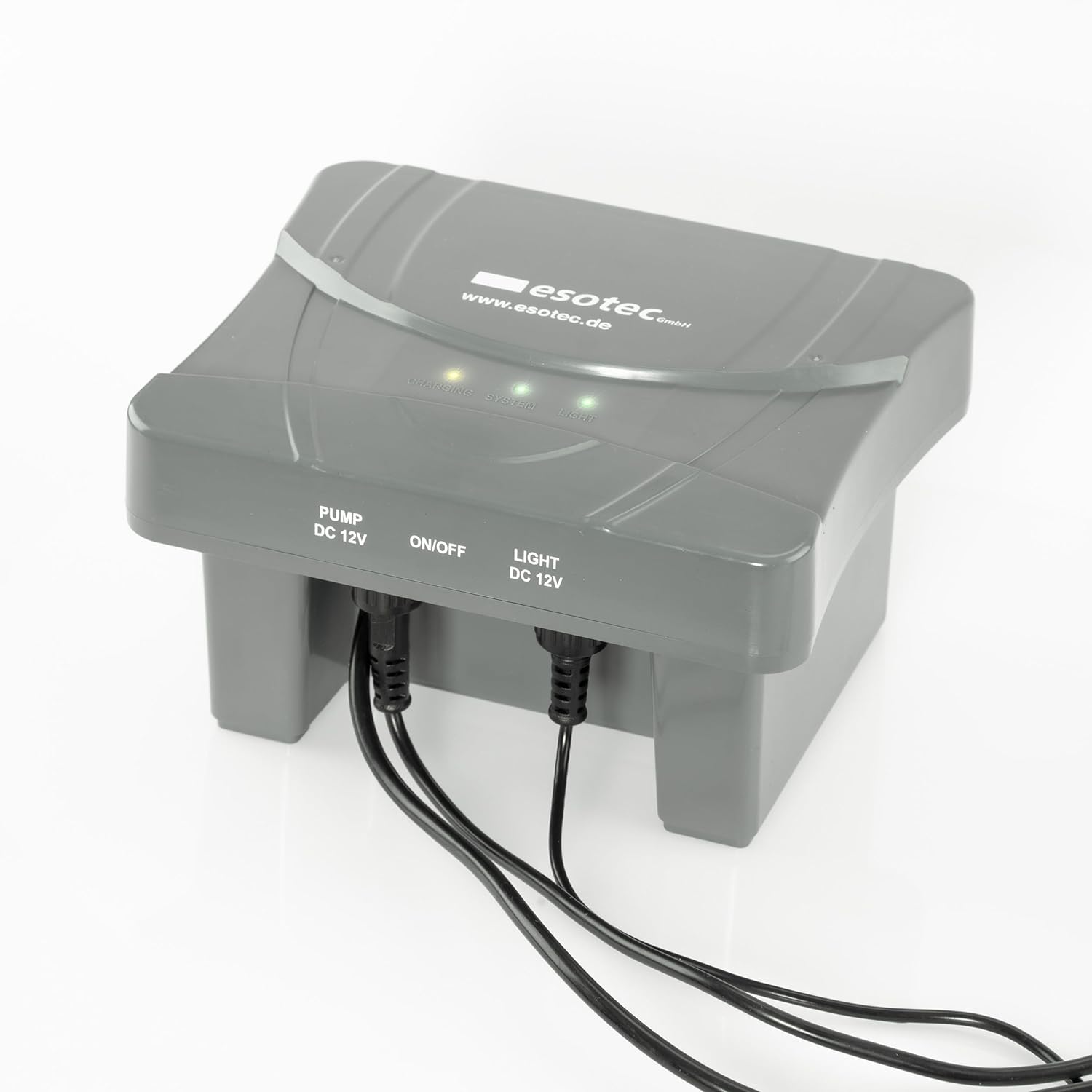 esotec Solar Teichpumpenset 50 1400 LED, Sprinklerpumpe 1400/h, LiFePo4 Akku, Filter, Erdspieß Solarmodule 50W, Solarbrunnen Gartenteich, Wasserspiel Springbrunnenpumpe, Komplettset, außen 101939 — Ansicht 6