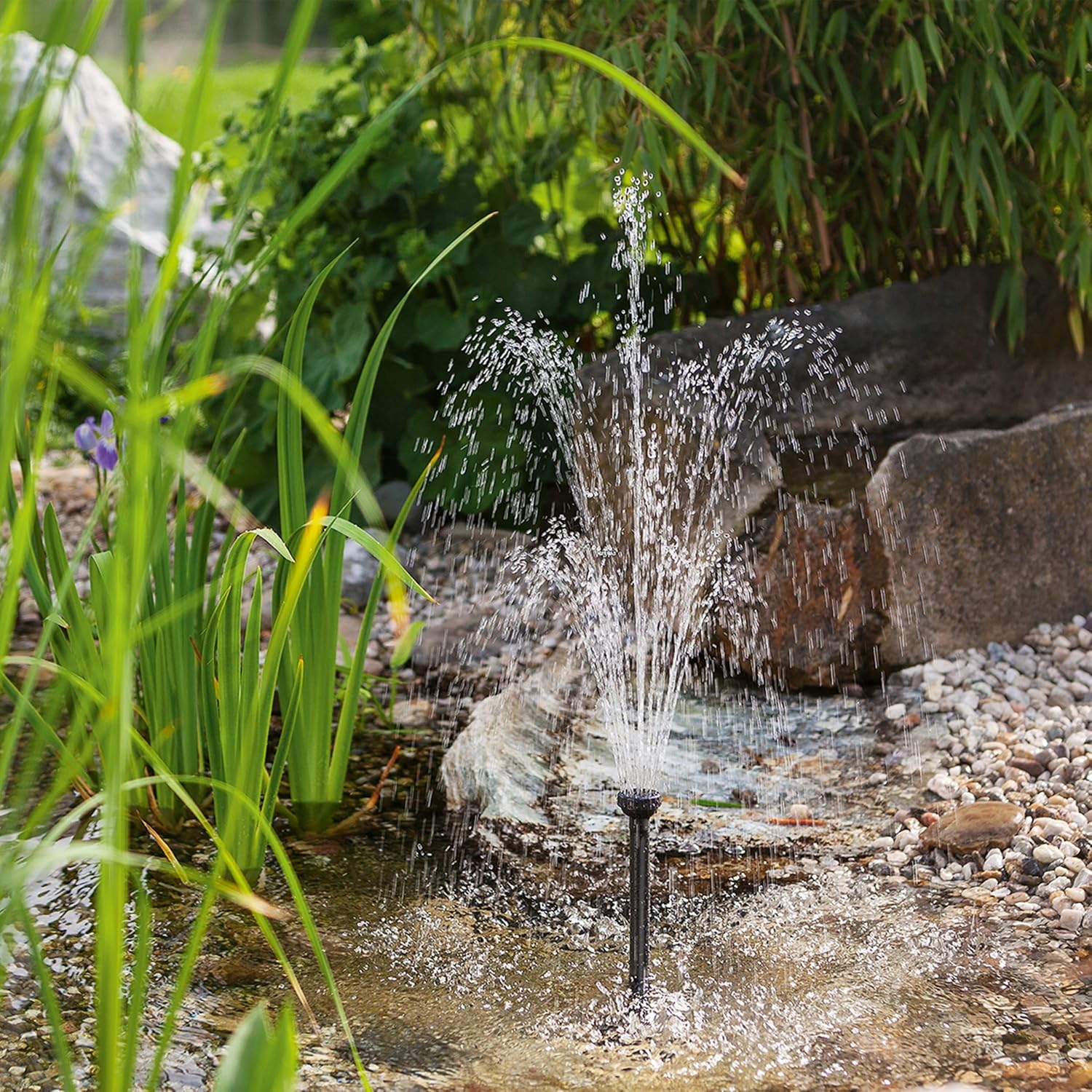 esotec Solar Teichpumpenset 8/380 mit 8 W Solarmodul, Solarteichpumpe, Wasserspiel Garten, Springbrunnen für außen 101910 — Ansicht 5