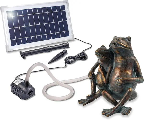 Solar Wasserspeier Froschpaar Komplettset