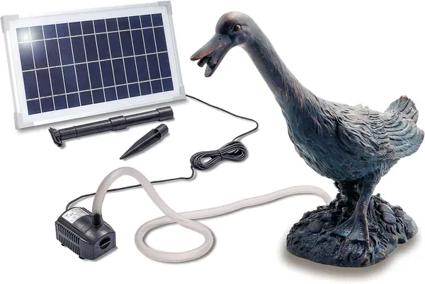 Solar Wasserspeier Gans Erna Komplettset