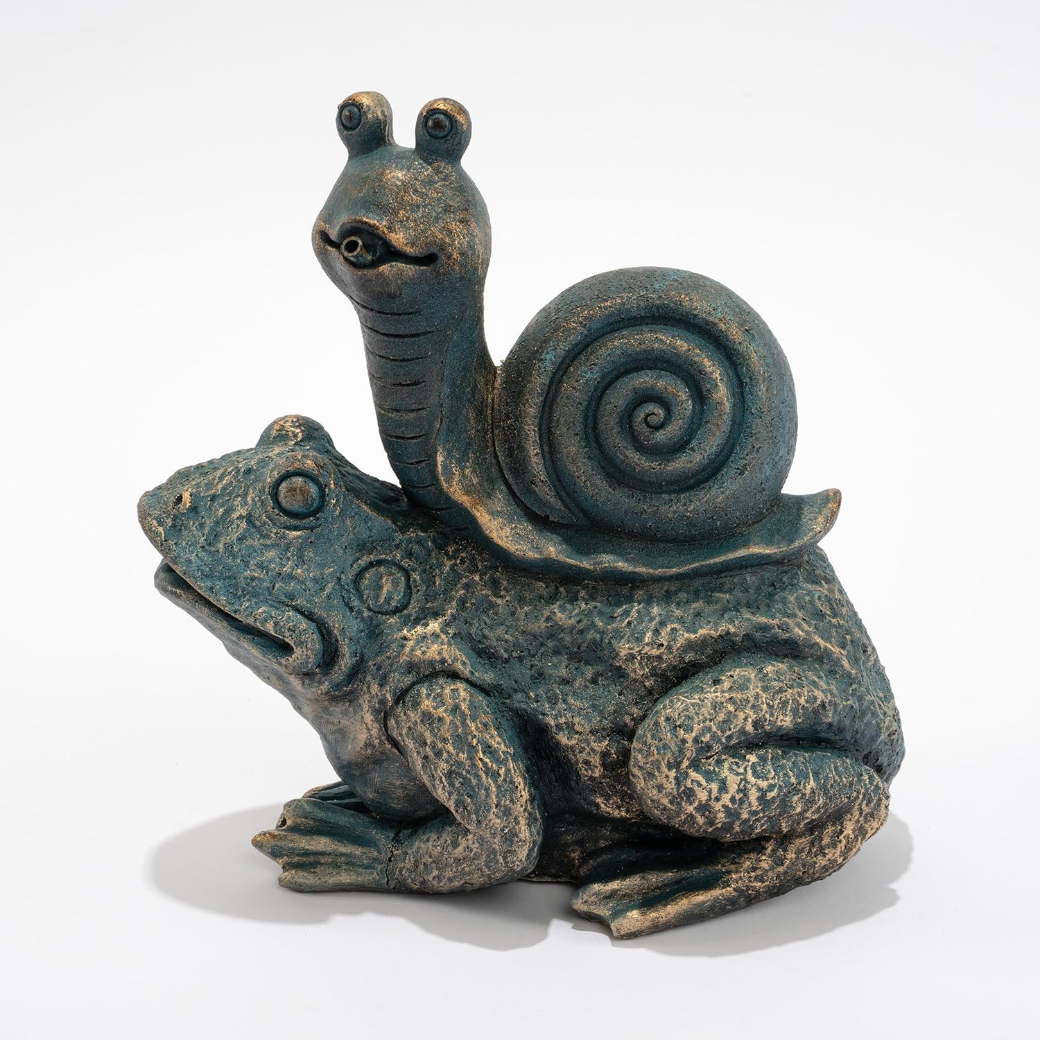 Esotec Solar Wasserspeier Komplettset, Max und Moritz, Frosch mit Schnecke, Gartenteich Wasserspiel, Vogeltränke, Gartenbrunnen mit Solarpumpe, H=26,5cm 101684 — Ansicht 3
