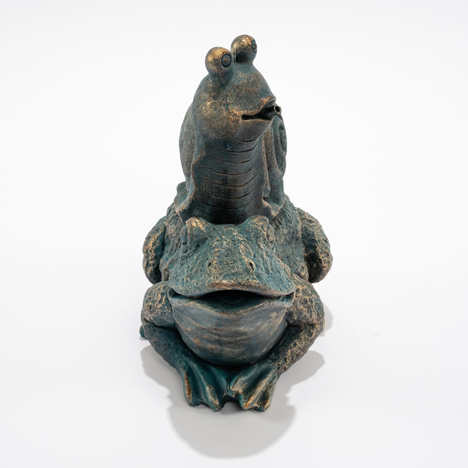 Esotec Solar Wasserspeier Komplettset, Max und Moritz, Frosch mit Schnecke, Gartenteich Wasserspiel, Vogeltränke, Gartenbrunnen mit Solarpumpe, H=26,5cm 101684 — Ansicht 5