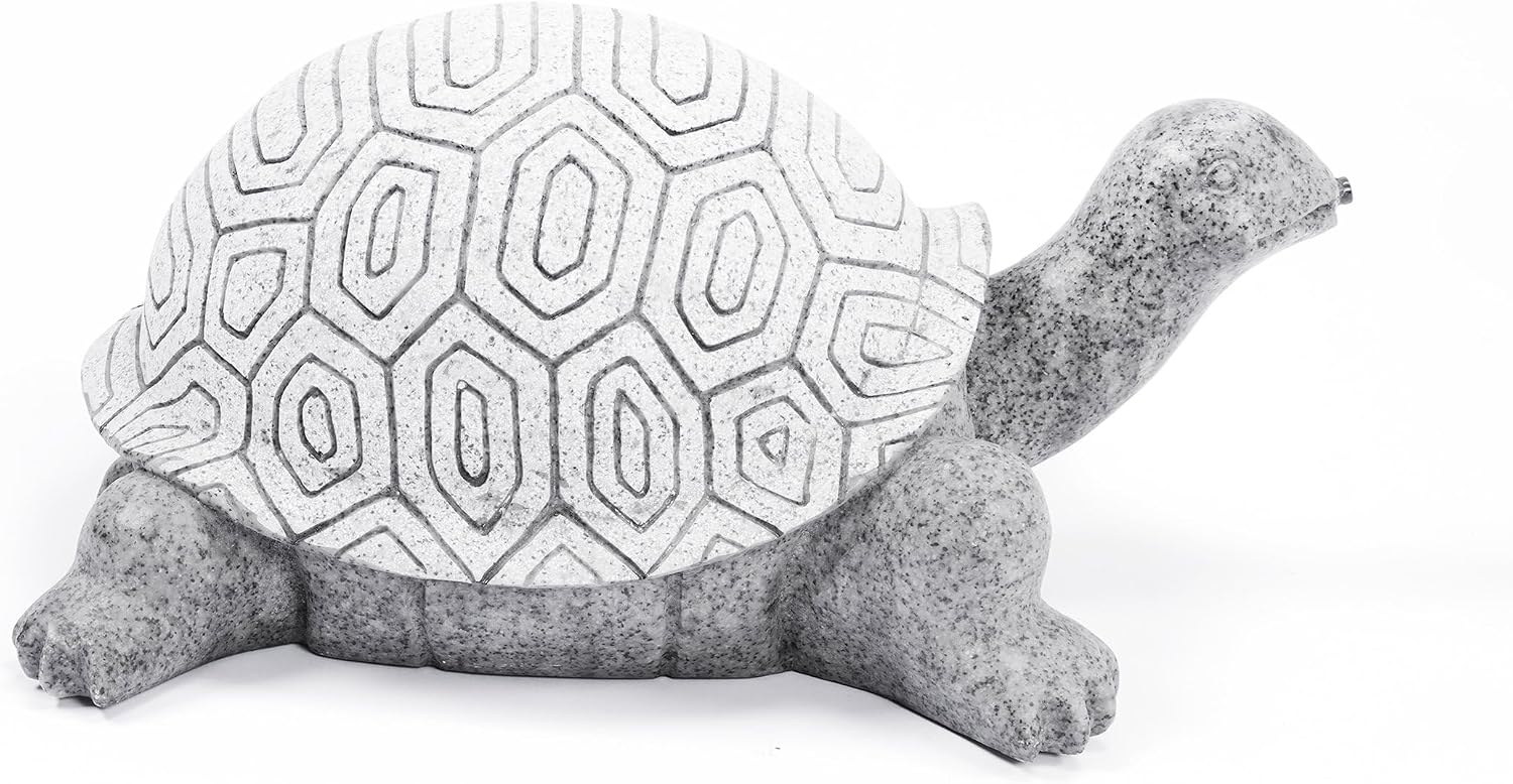 Esotec Solar Wasserspeier Komplettset, Schildkröte, Gartenteich Wasserspiel, Vogeltränke, Vogelbad, Gartenbrunnen mit Solarpumpe, 3m Schlauch, H=17cm 101667 — Ansicht 6