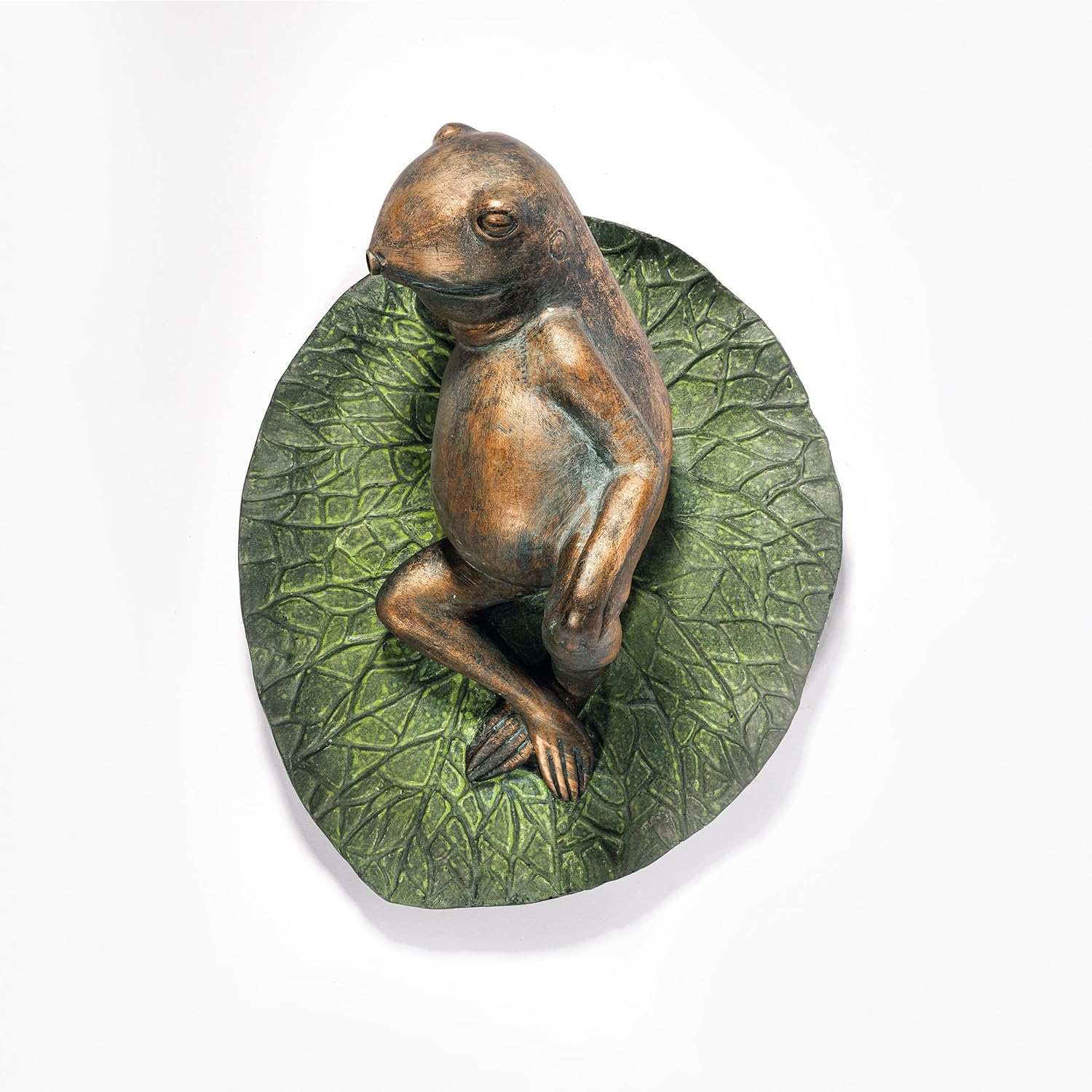 Esotec Solar Wasserspeier Set Frosch liegend auf Seerosenblatt, Pumpe, Solarmodul, Teichfigur, Gartenfiguren & Gartenstatuen, Gartenbrunnen Solar, Springbrunnen außen, Vogeltränke 101664 — Ansicht 3