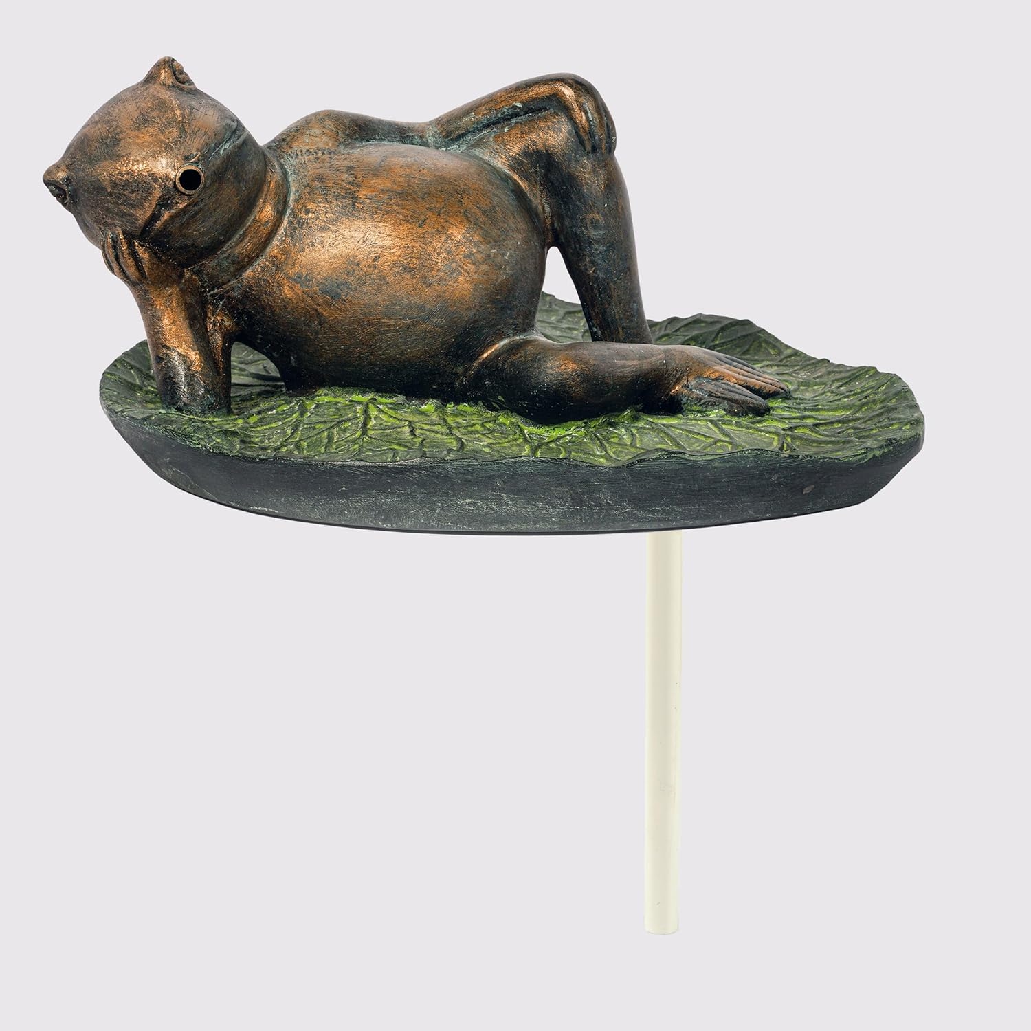 Esotec Solar Wasserspeier Set Frosch liegend auf Seerosenblatt, Pumpe, Solarmodul, Teichfigur, Gartenfiguren & Gartenstatuen, Gartenbrunnen Solar, Springbrunnen außen, Vogeltränke 101664 — Ansicht 6