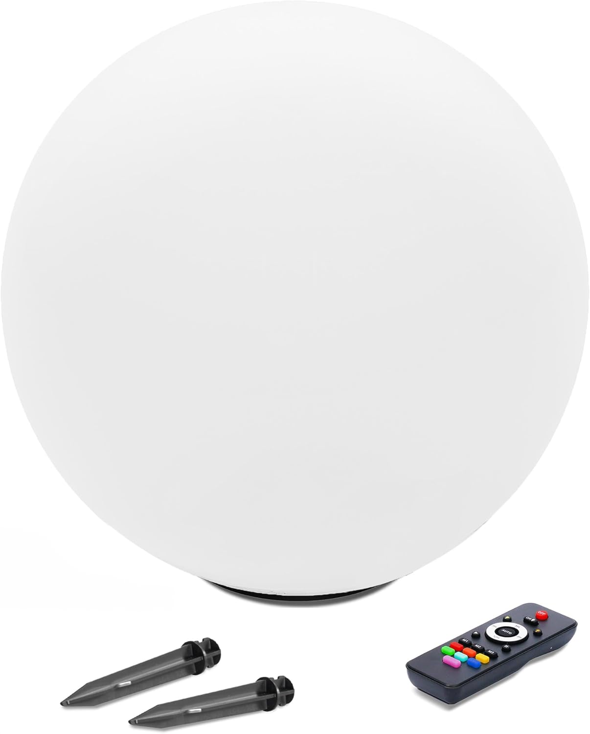 Esotec Solarkugel Liana CCT, 40cm, multicolor, Fernbedienung, Farbwechsel, RGB LED Gartenkugel, Leuchtkugel, Solarleuchte, Kugelleuchte, Kunststoff, IP44, wetterfest, winterfest, außen, 102641