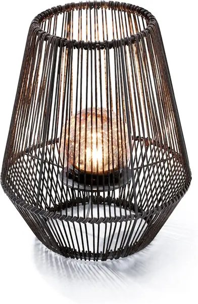 Solarleuchte Ilona – Dekoleuchte, Polyrattan
