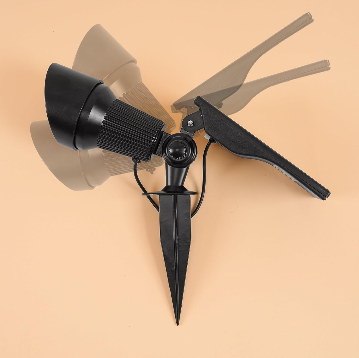 esotec Solarstrahler Super Spot pro, Duo Color, Lichtfarbe wählbar 6500K 2800K, LiFePo4 Akku, LED Solarspot, Bodenstrahler, Solarleuchte, Gartenteichzubehör, Erdspieß, IP44, wetterfest, außen, 102546 — Ansicht 6