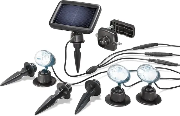 Solarstrahler Trio Pro 6500 – Solarspotset, LiFePo4 Akku