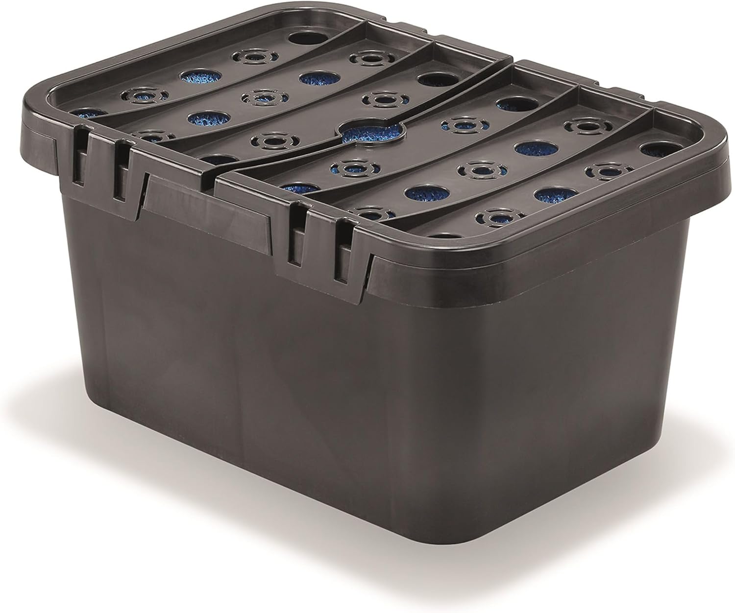 esotec Teichfilterbox S Unterwasserfilter, Innenfilter für Gartenteich, mechanisch-biologischer Teichfilter mit Filtermedien, versenkbare Filterbox 101716 — Ansicht 2