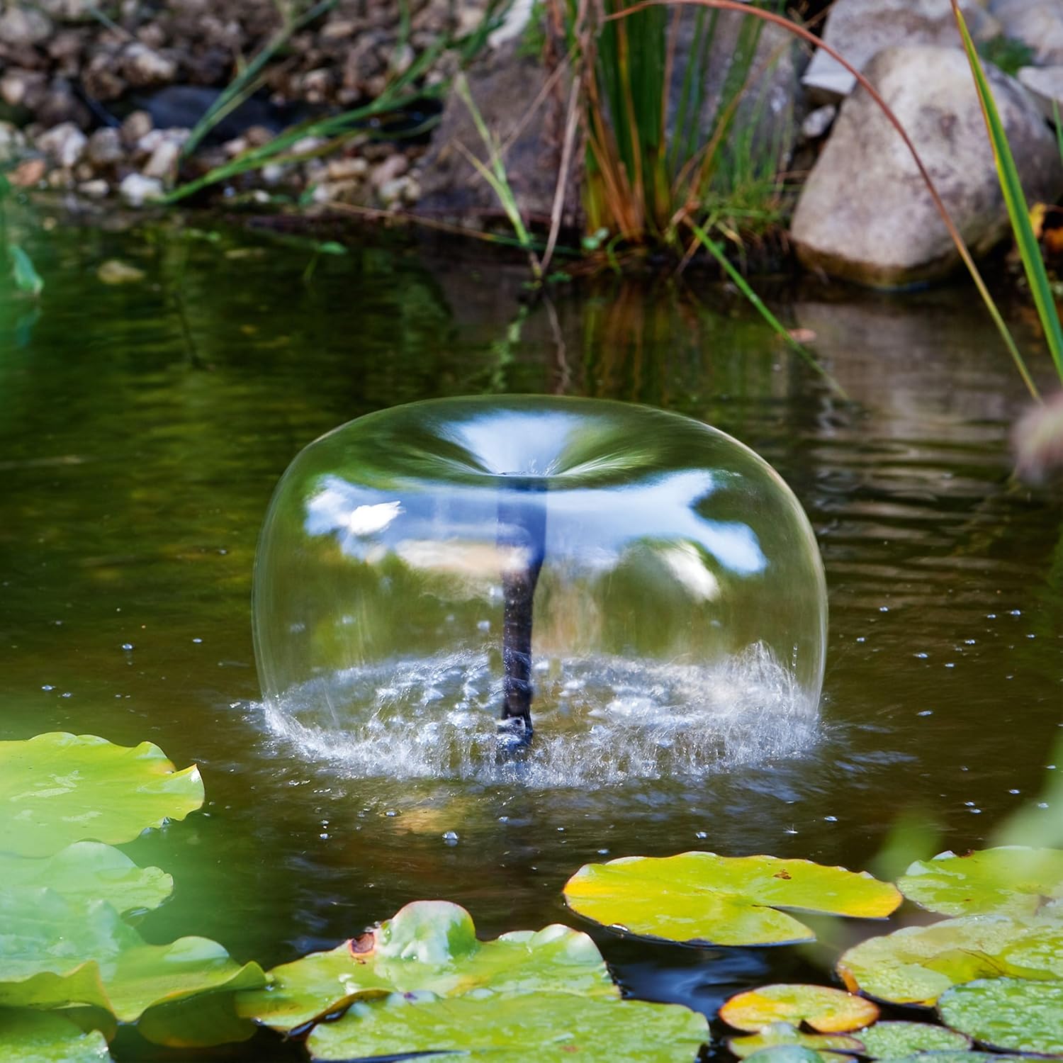esotec Teichpumpe Fountain 500/650 mit Sprinklerset, Springbrunnenpumpe 650 l/h, Teichpumpe mit 2 Fontänenaufsätzen, 5 m Kabel inklusive 101993 — Ansicht 4