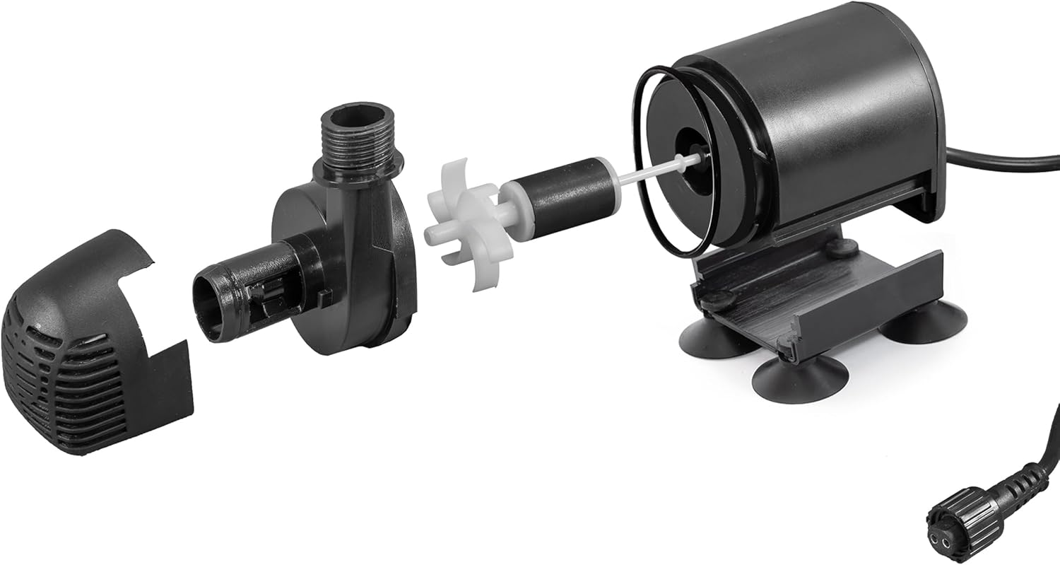 esotec Teichpumpe WaterSplash 980/1560 mit Sprinklerset – 12-24V/DC Springbrunnenpumpe für Gartenteich & Wasserspiel – Ersatzpumpe IP68 101052 — Ansicht 2