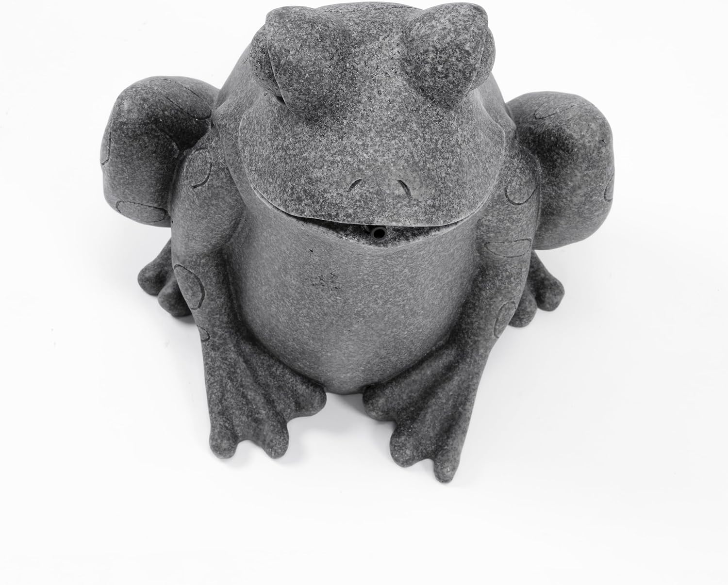 Esotec Wasserspeier Frosch in Natursteinoptik, Brunnenfigur für Teich & Garten aus Polyresin, Gartenfigur mit 3m Schlauch, Wasserspiel Figur, 31x36x30cm 100748 — Ansicht 5