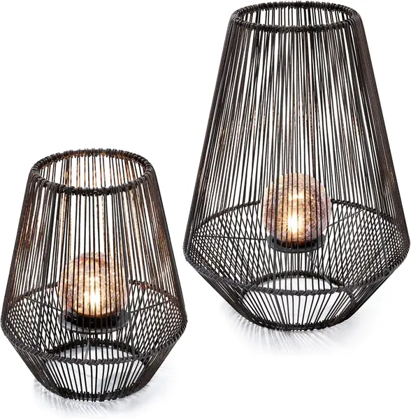 2er Set Solar Windlichter Ilona