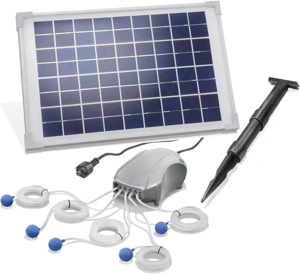 Solar Teichventilator Teichpumpe Garten 10W 5x120L/H